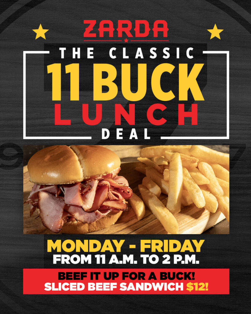 Zarda BBQ 11 Buck Lunch Deal